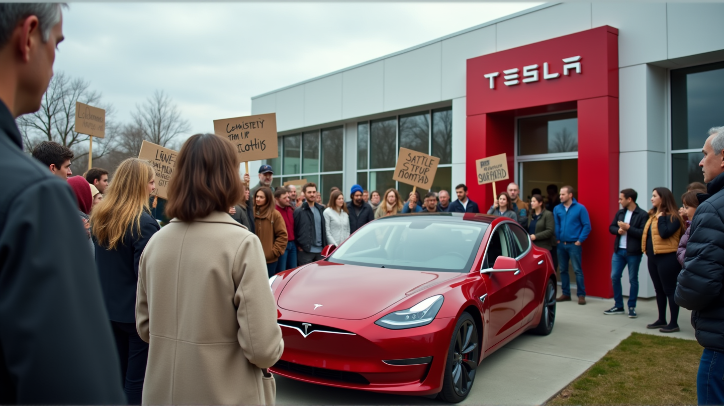 Entraînés par la Discorde : Comment les Manifestants Ciblent Elon Musk et Tesla