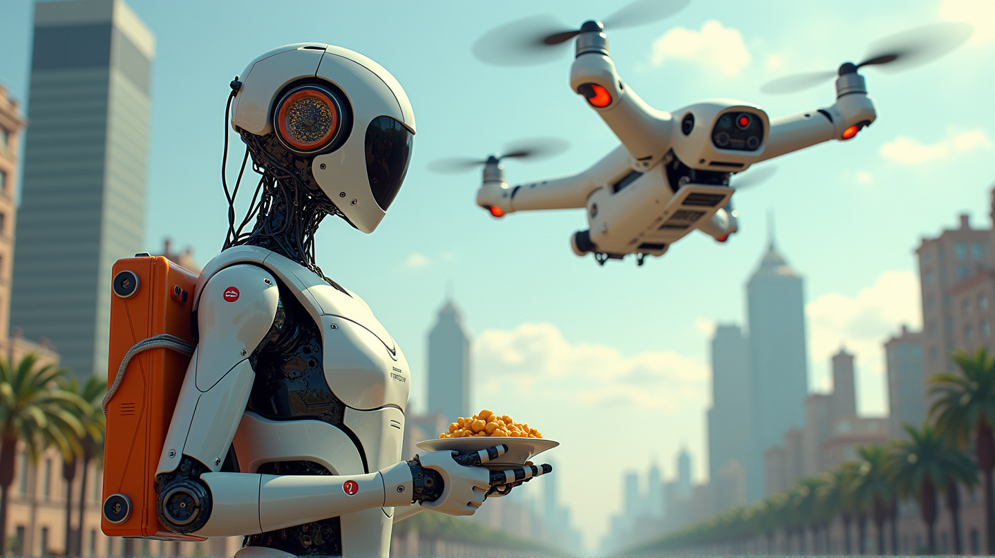 Les Robots S'emparent de Hangzhou : La Campagne Futuriste de Livraison d'Ele.me est Là !
