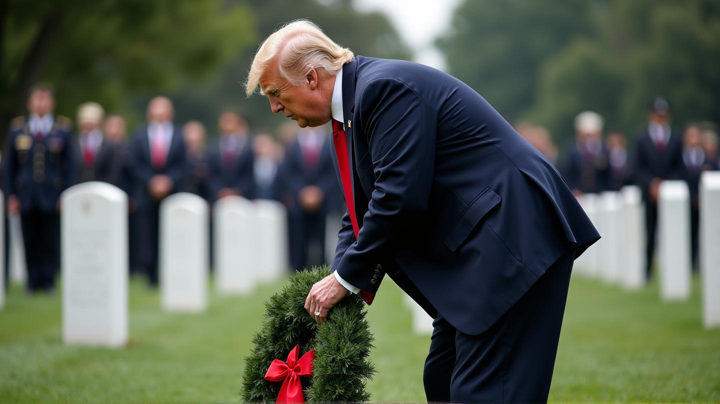 La Visite de Trump à Arlington : Solennité du Jour du Souvenir au Milieu du Tumulte Politique