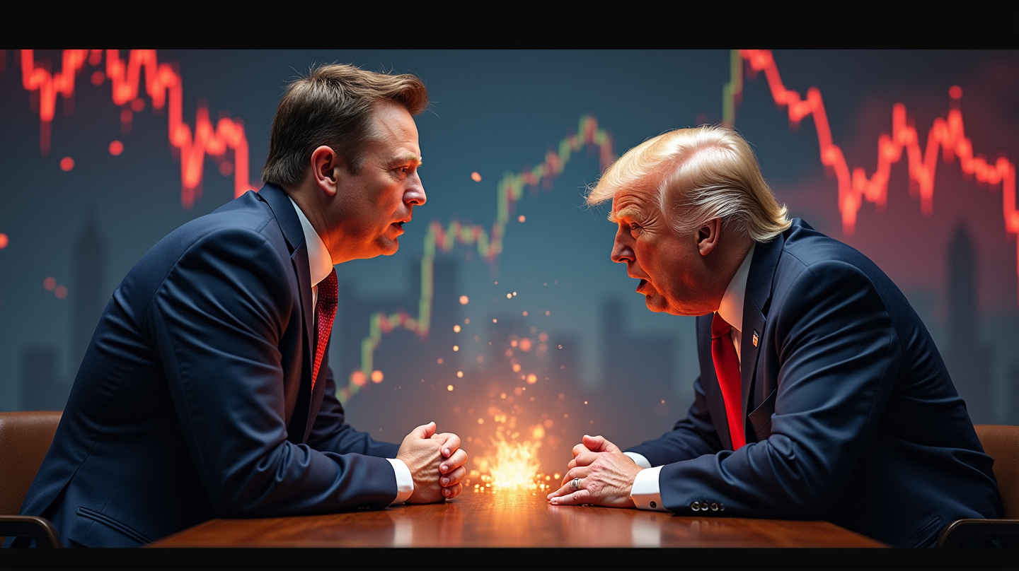 Choc de Marché : Le Conflit entre Musk et Trump Fait Chuter la Valeur de Tesla de 152 Milliards $