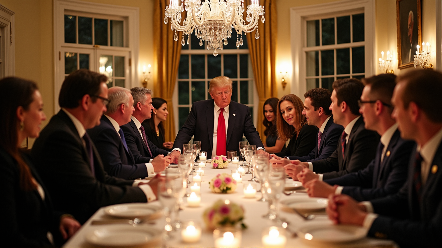 Dans le Dîner Opulent de Trump : Qui Était Présent et Pourquoi Musk Était Absent