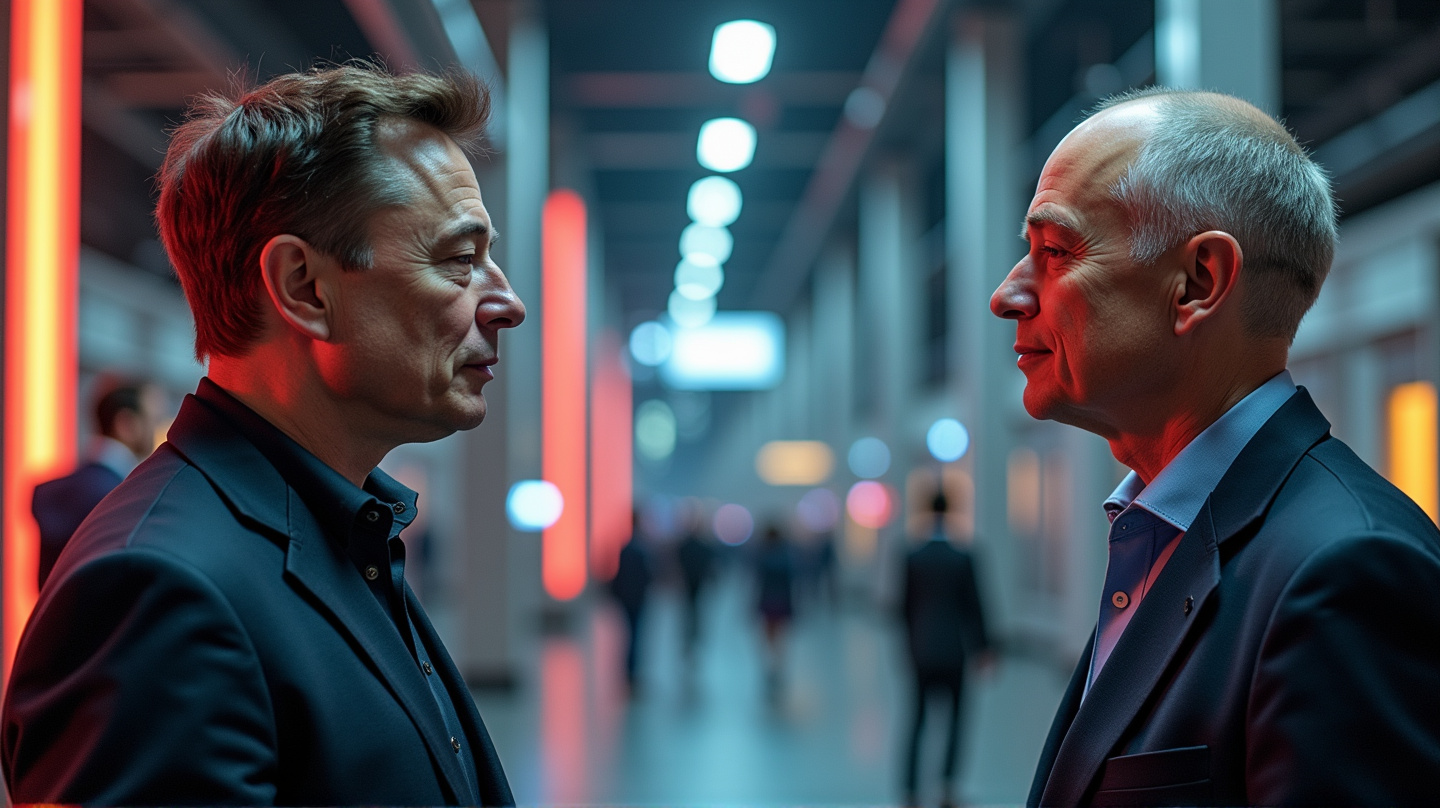 La Réaction Surprise d'Elon Musk à la Nouvelle Entreprise d'IA de Jeff Bezos