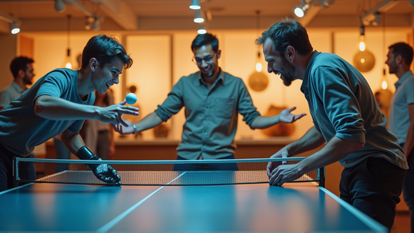 Un Défi Palpitant de Tennis de Table avec un Robot pour le Groupe de Soutien aux Amputés