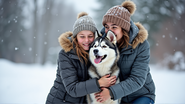 Réunion Émouvante: Une Famille Retrouve Son Husky Disparu Depuis 3 Ans